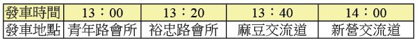 姊妹相調發車時間
