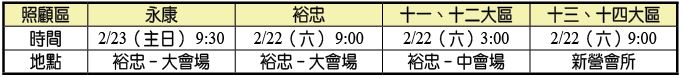 照顧區事奉集調
