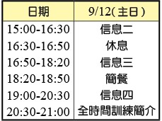 青職特會9/12流程