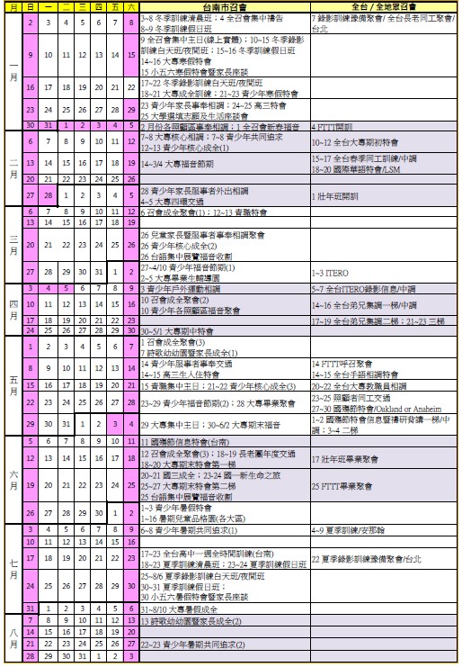 行事曆
