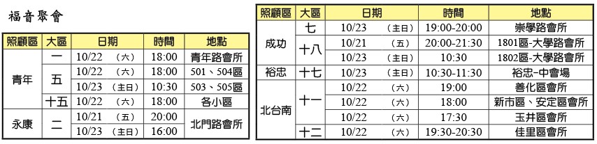 1017-23福音聚會時地