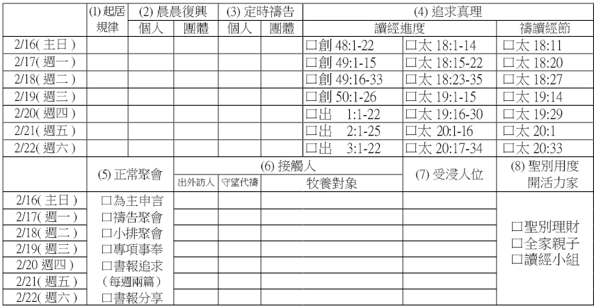 神人生活操練表0216