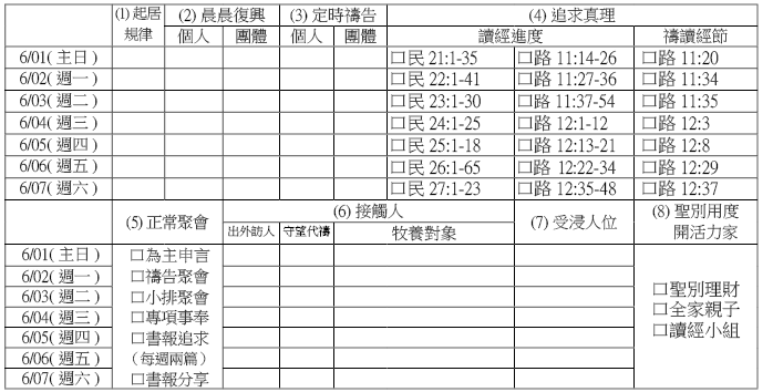 神人生活操練表20140601