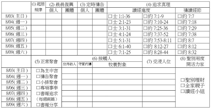 神人生活操練表20140803